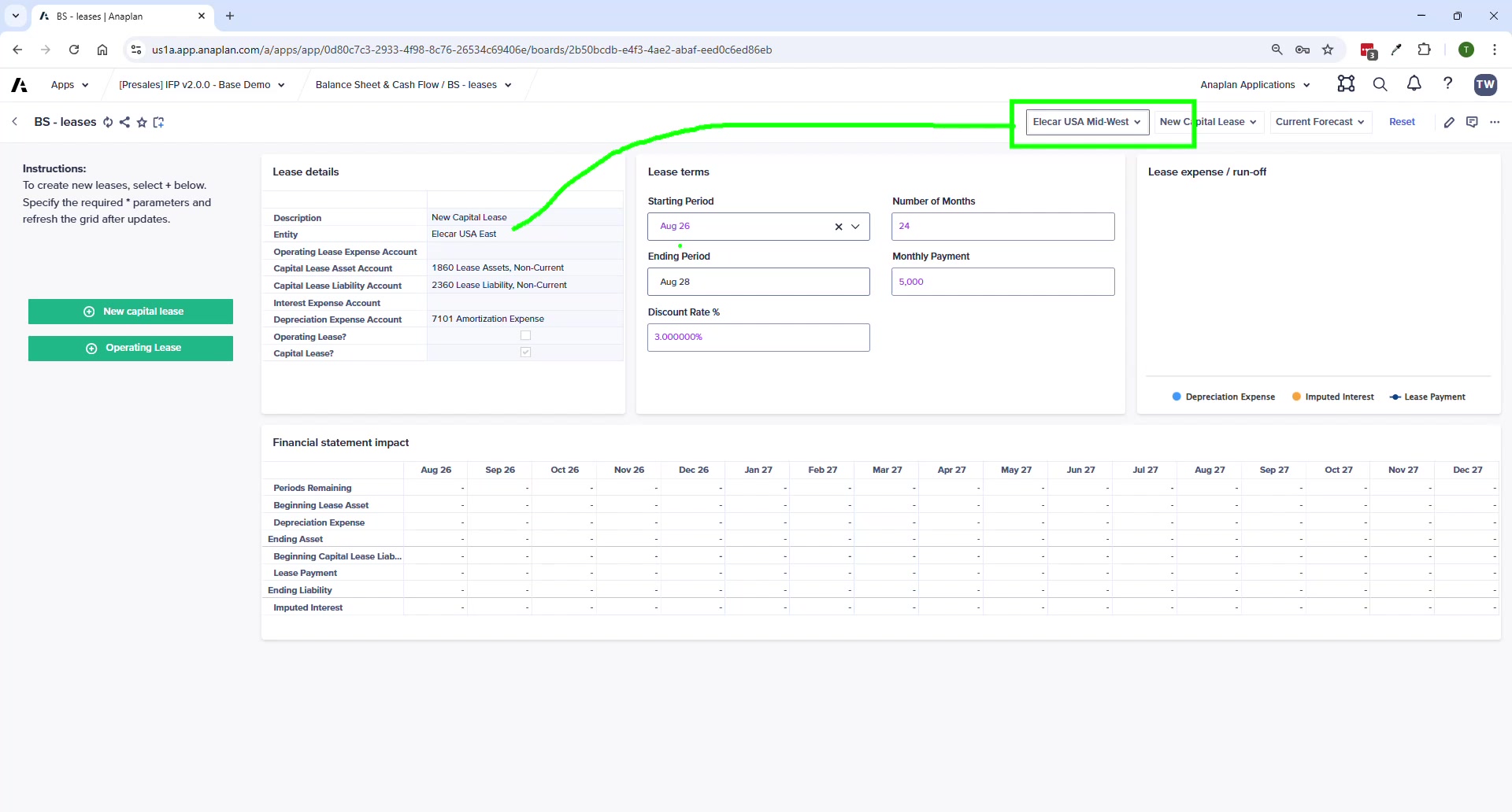 BS Balancing Routine — balance check showing Assets = Liabilities + Equity with green validation