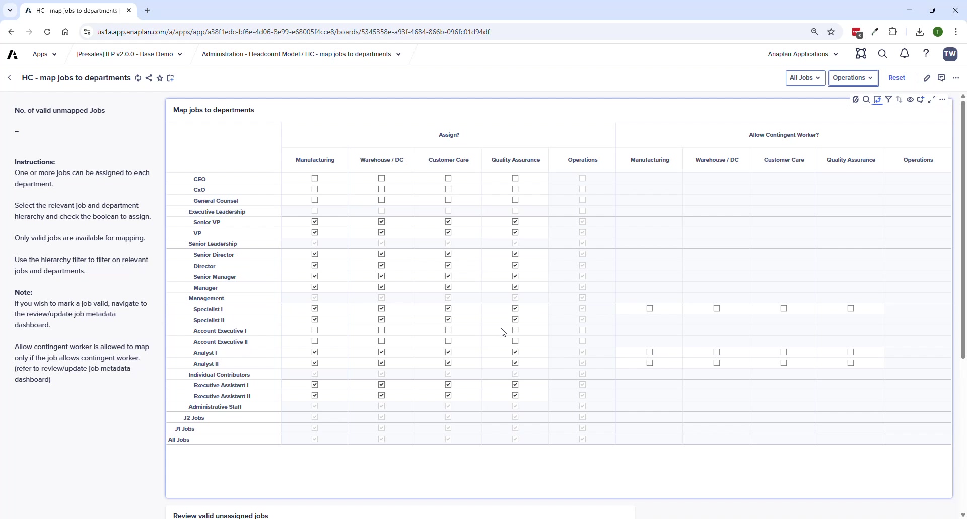 HC – Job Grade Pay Bands page showing min/max salary and benefit percentages by grade
